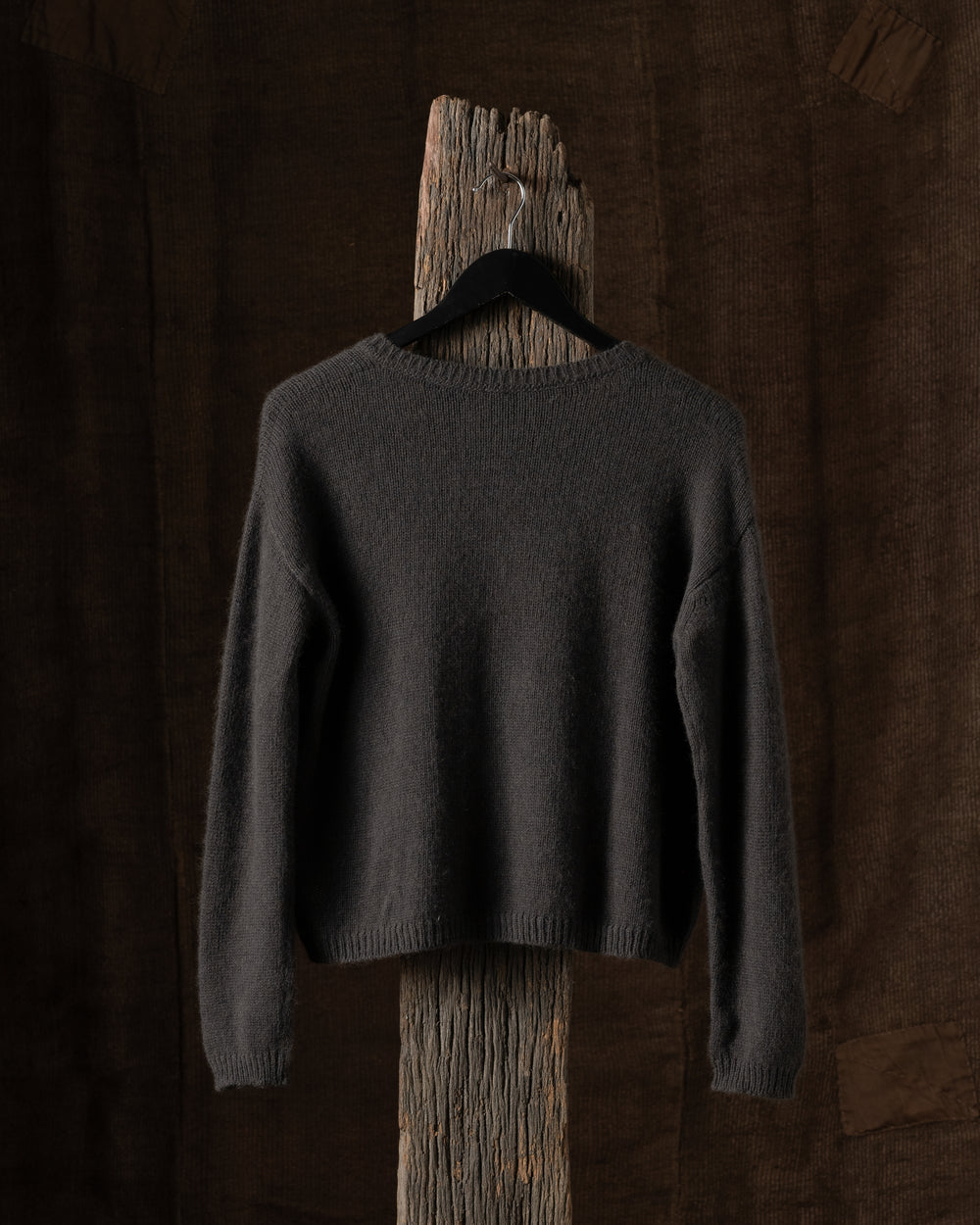 Knitted V Neck Sweater Mud