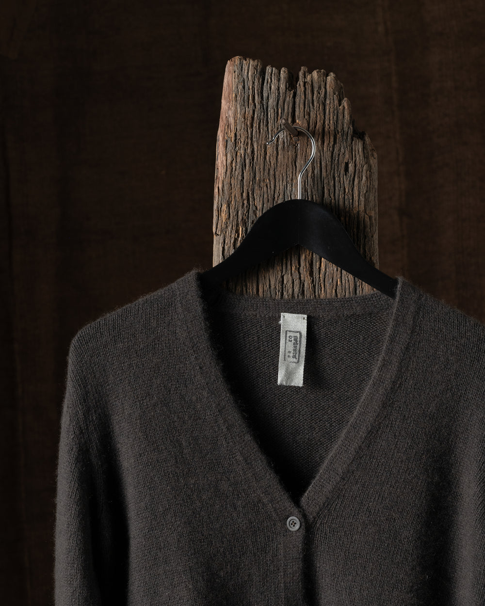 Knitted Cashmere Cardigan Mud