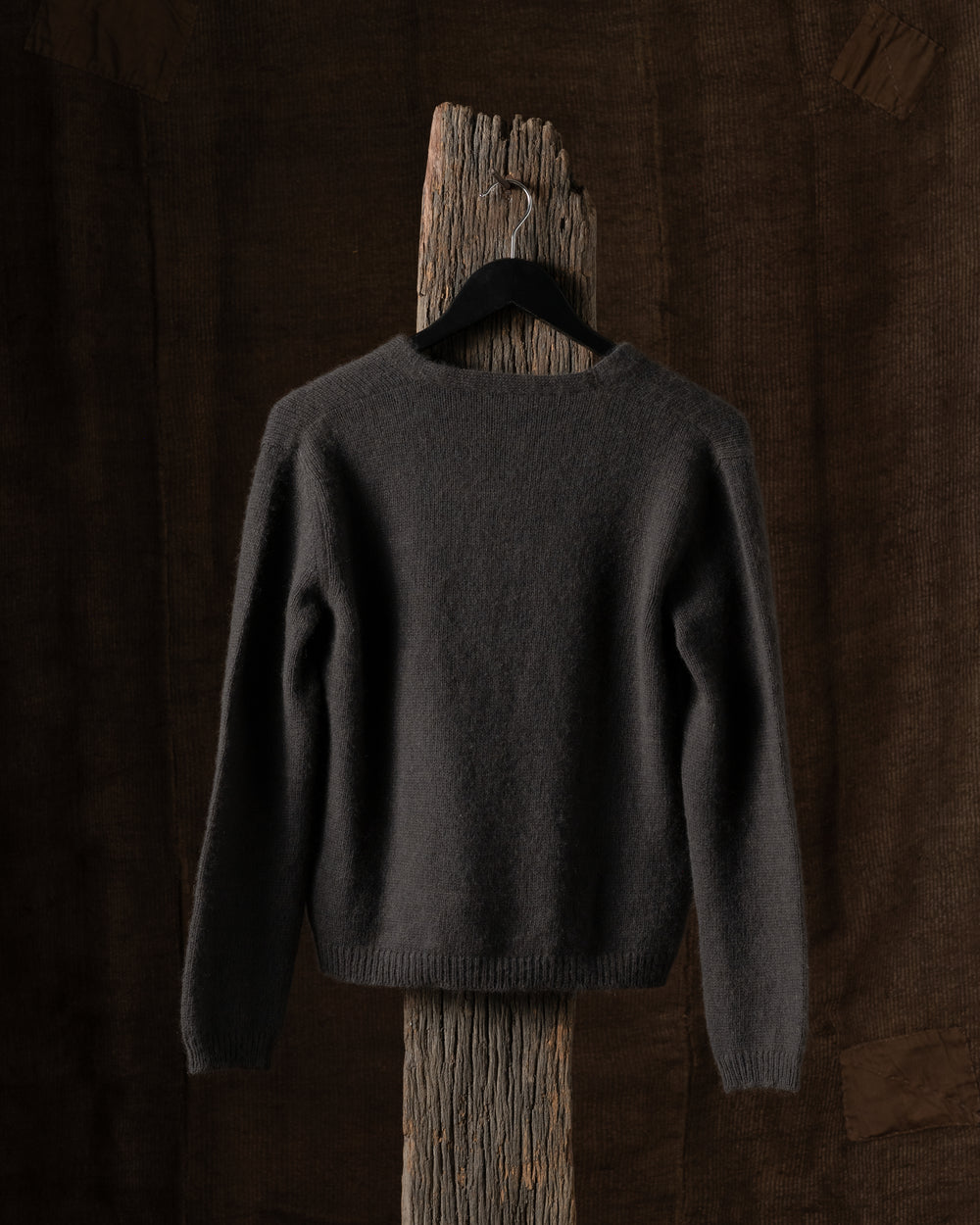 Knitted Cashmere Cardigan Mud