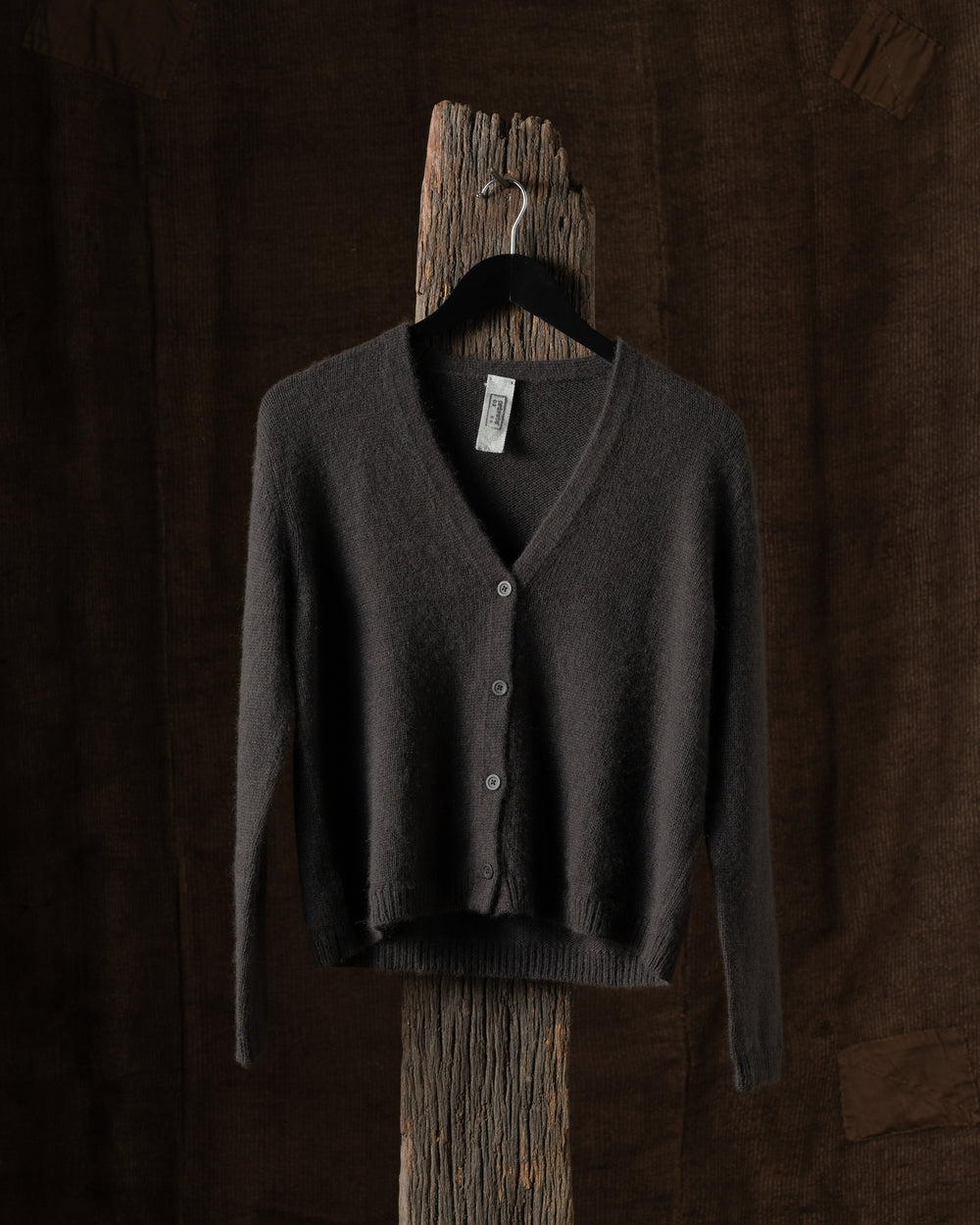 Knitted Cashmere Cardigan Mud
