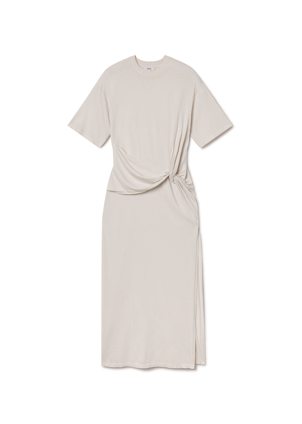Zanna Maxi Twisted T shirt Dress Bone