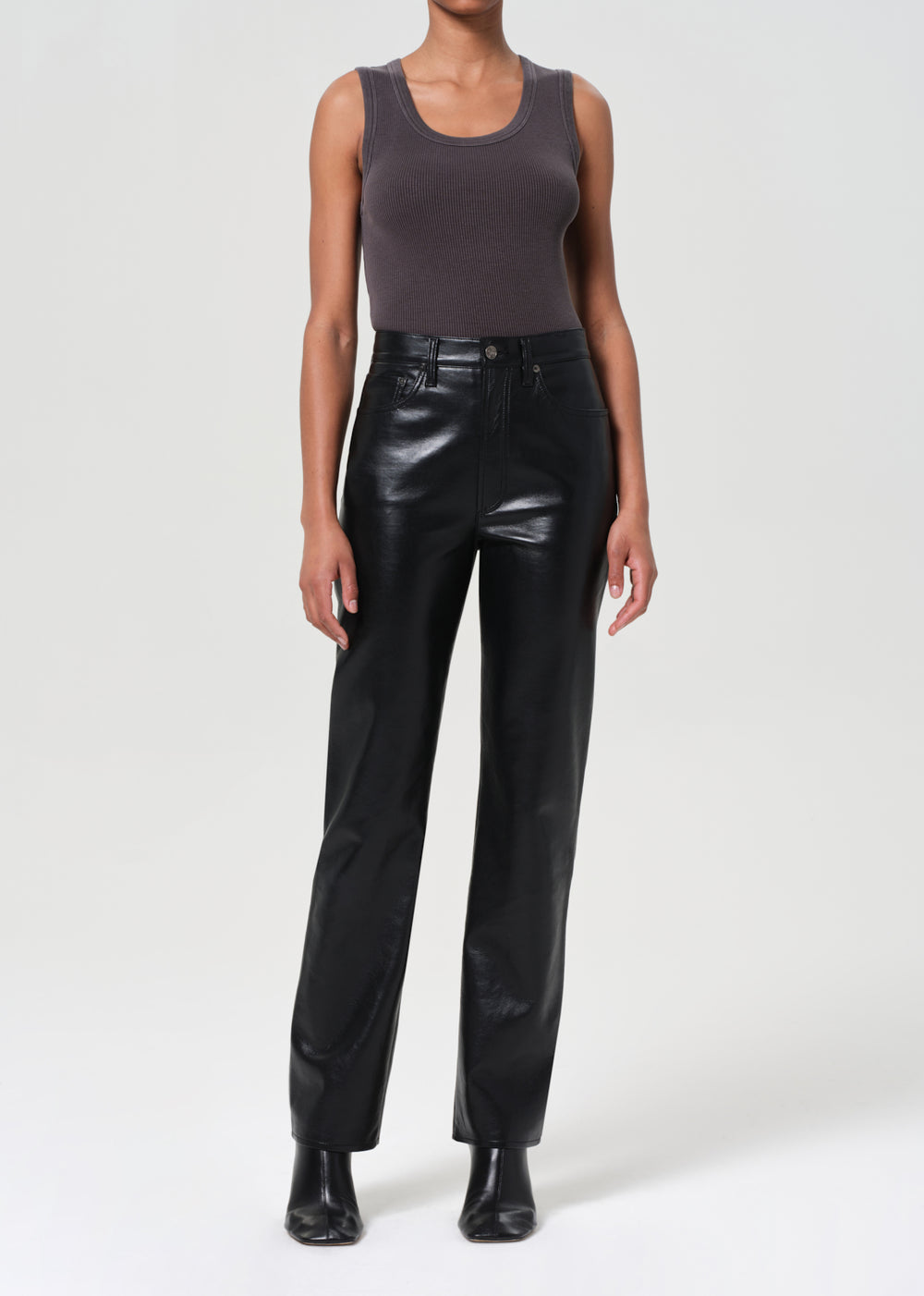 90s Pinch Waist Long in Leather Detox