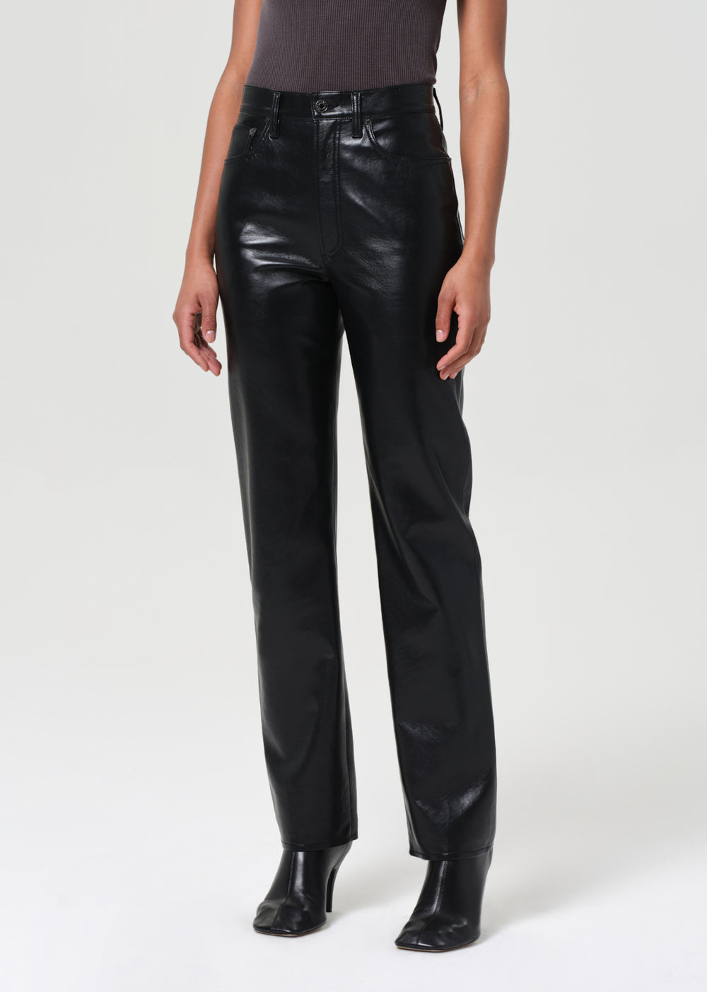 90s Pinch Waist Long in Leather Detox