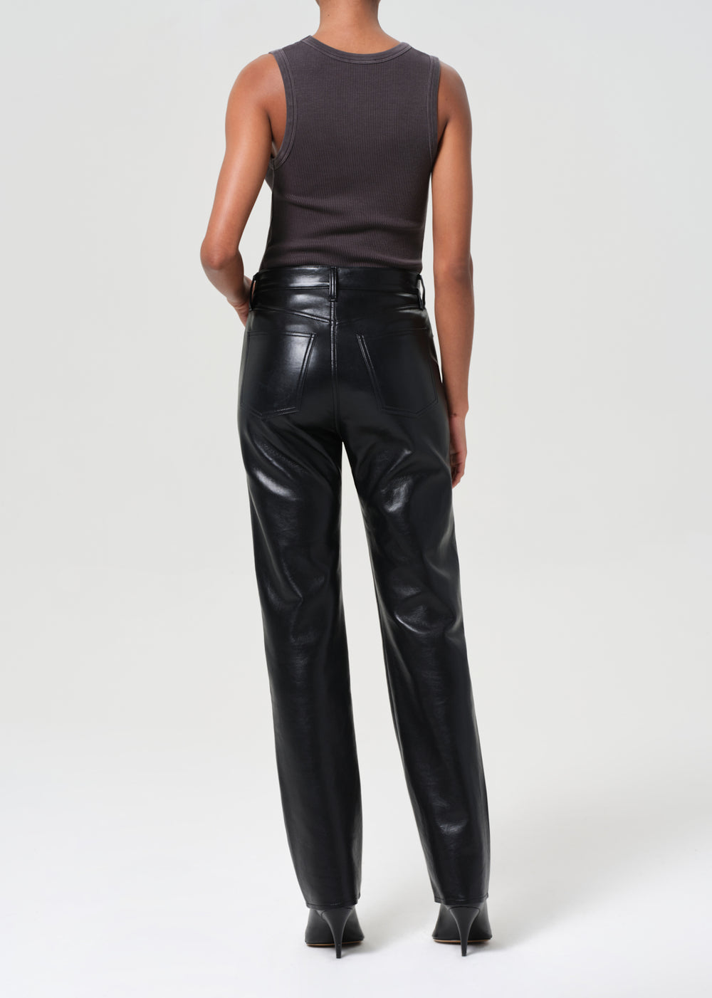 90s Pinch Waist Long in Leather Detox