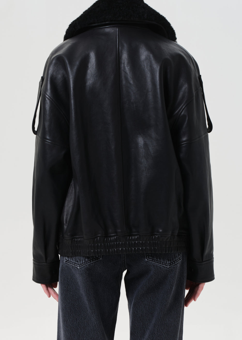 Avril Leather Jacket in Black