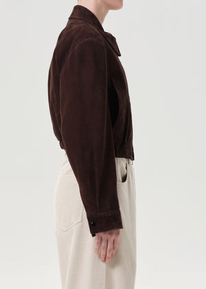Nahla Cropped Suede Jacket Root
