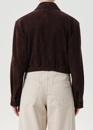 Nahla Cropped Suede Jacket Root