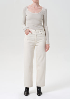 Ren High Rise Wide Leg Brown Rice