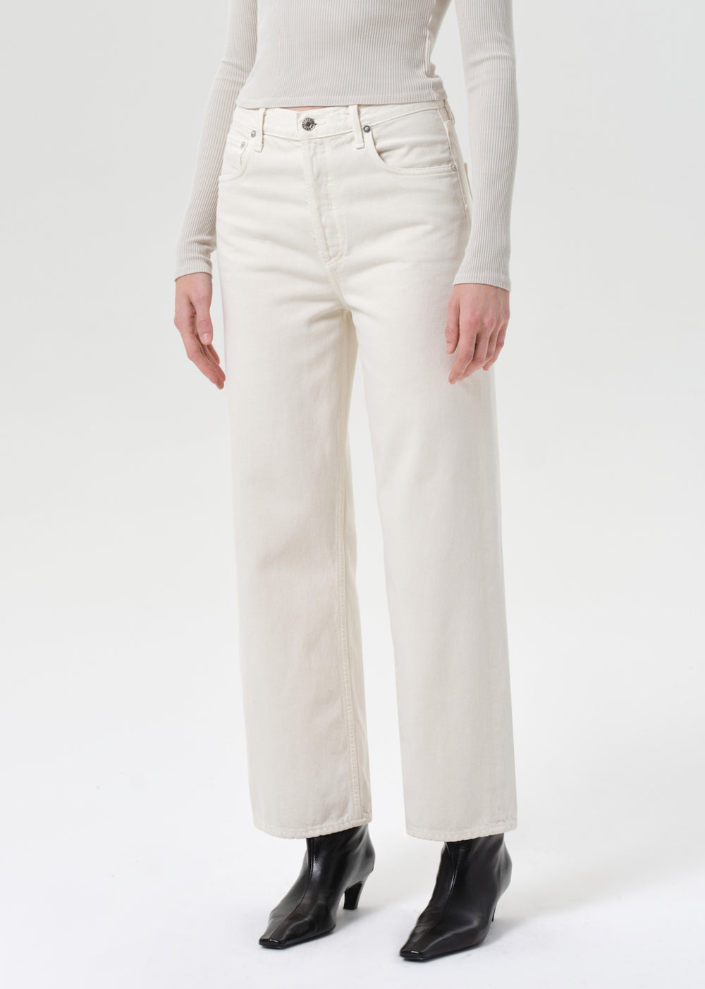 Ren High Rise Wide Leg Brown Rice