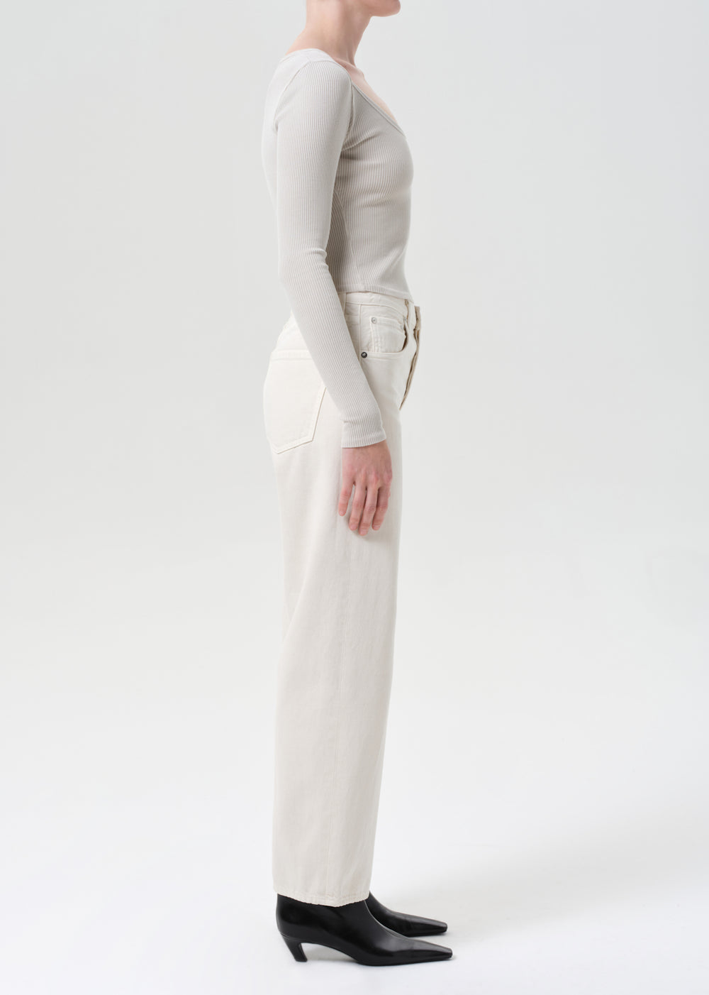 Ren High Rise Wide Leg Brown Rice