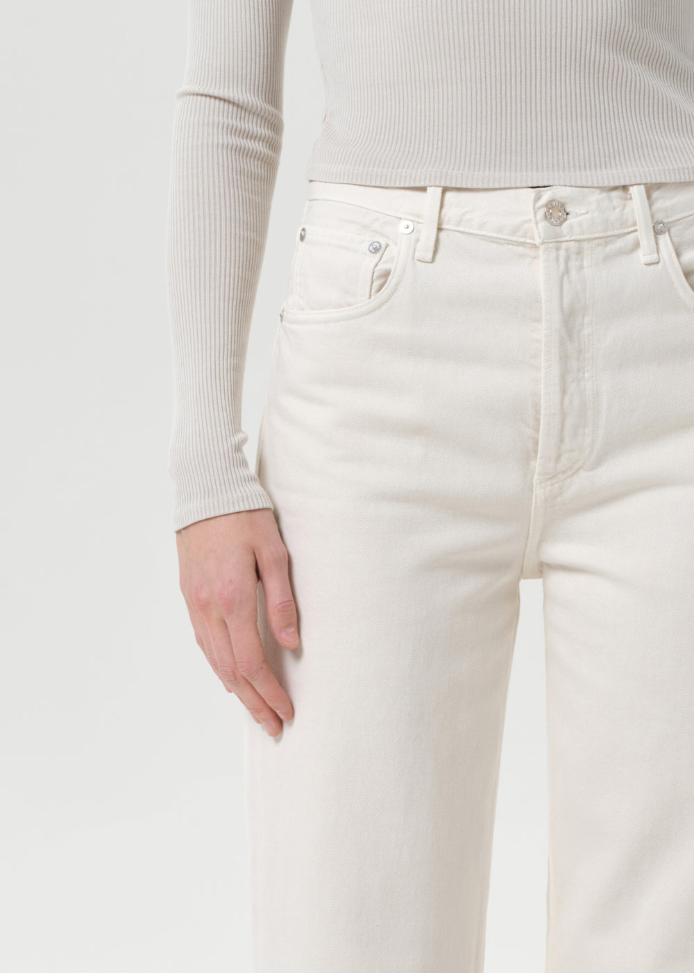 Ren High Rise Wide Leg Brown Rice
