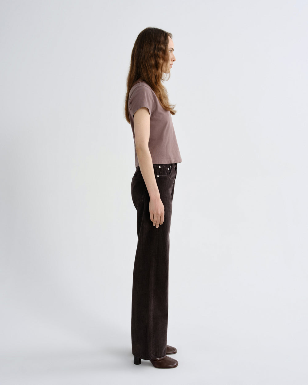 Ren High Rise Wide Leg Corduroy Forge