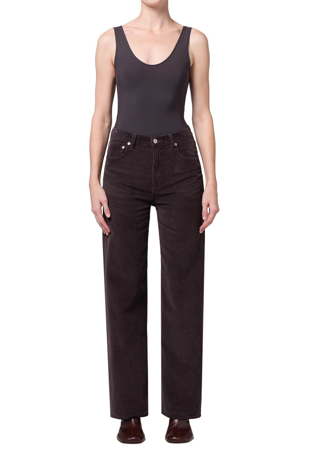 Ren High Rise Wide Leg Corduroy Forge