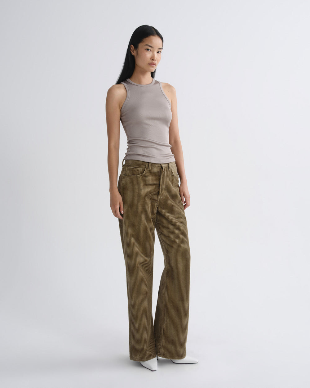 Vintage Loose Corduroy French Khaki