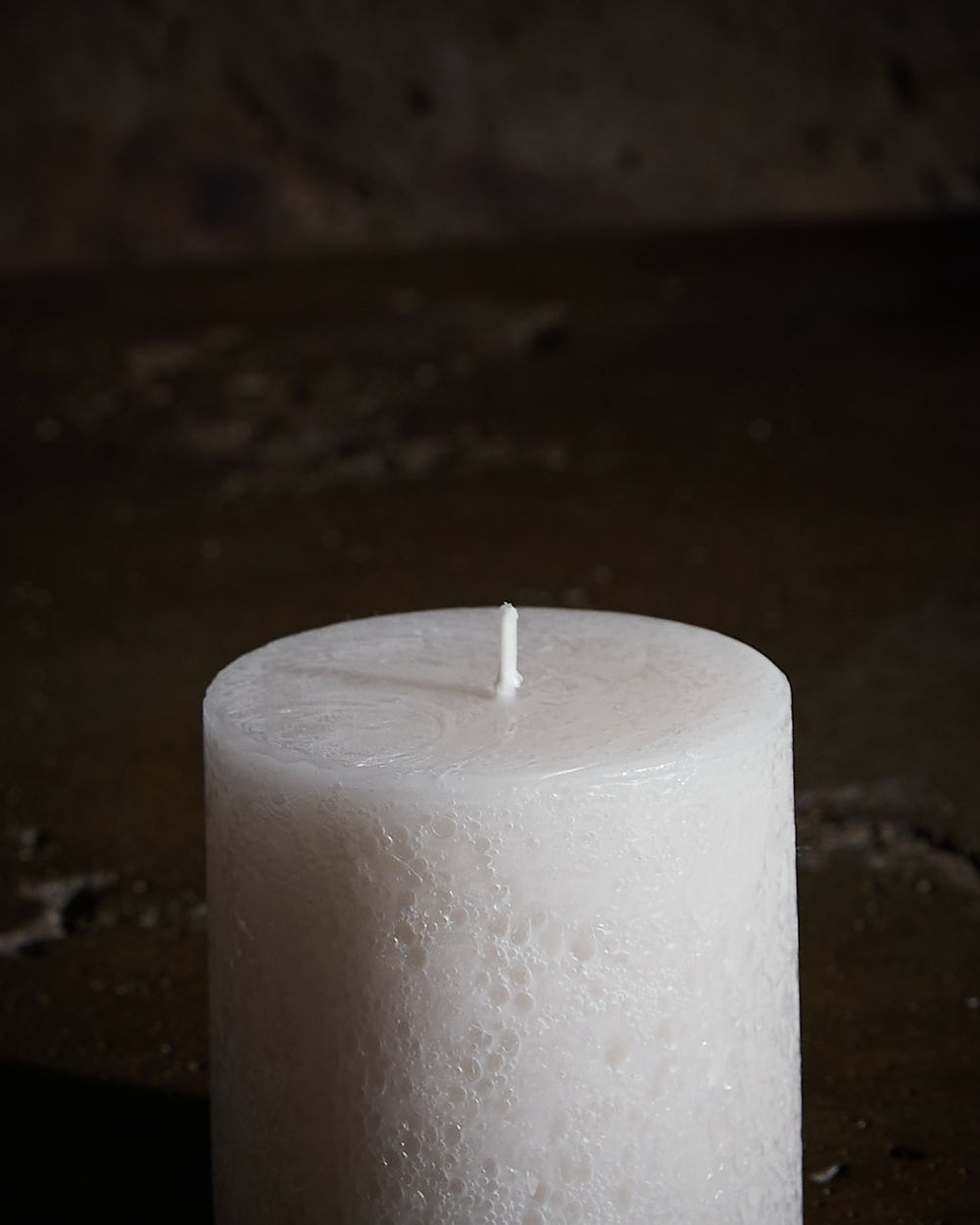 Textured Pillar Candles Sandstone Small