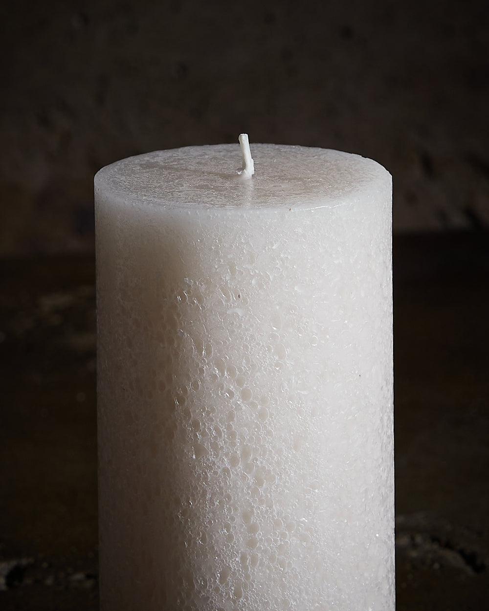 Textured Pillar Candles Sandstone Medium