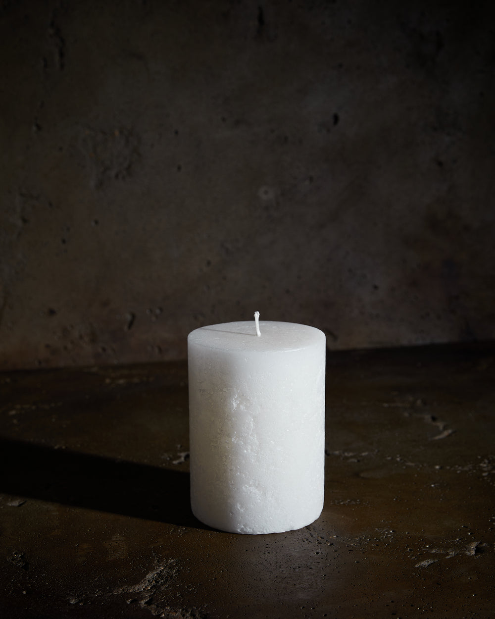 Textured Candle Pure White Small