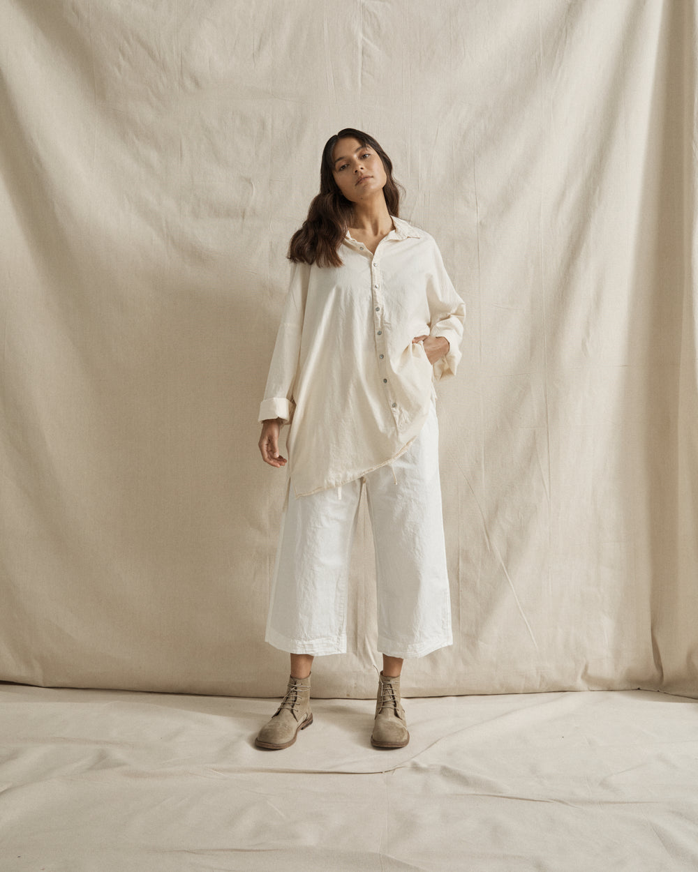 Wide & Short Trousers CC Milk