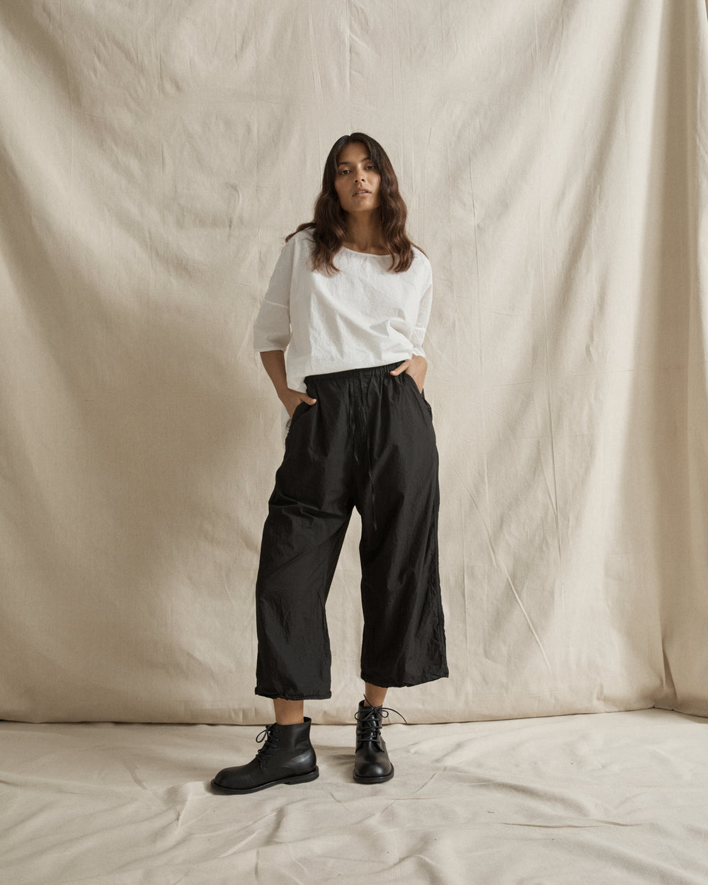 Wide & Short Trousers TC Black