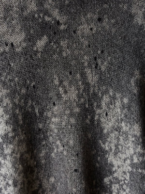 Salt Effect Round Neck Off Gauge Pullover Taupe