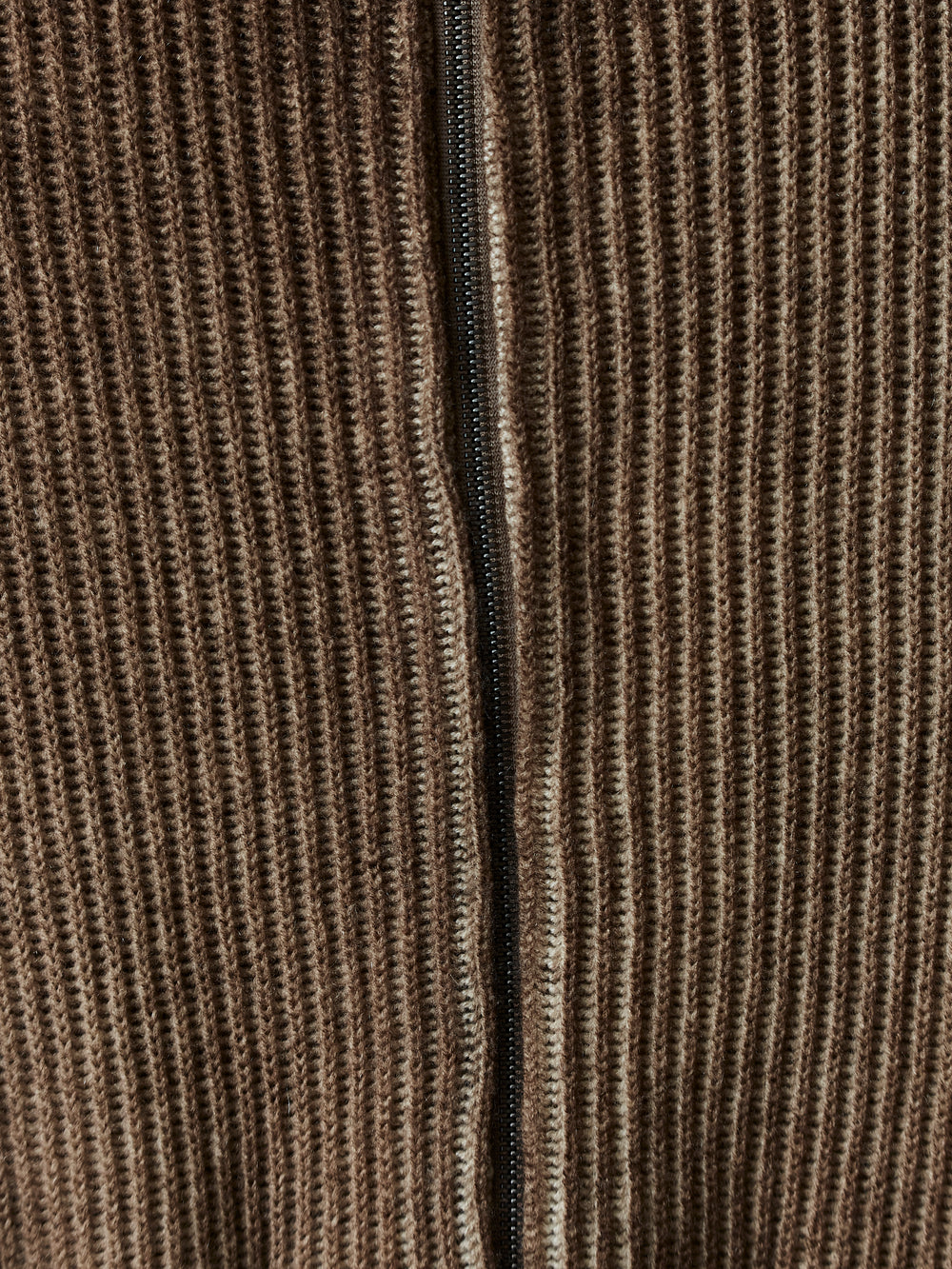 Hand Painted High Neck Ribbed Cardgian w/ Zip Yak