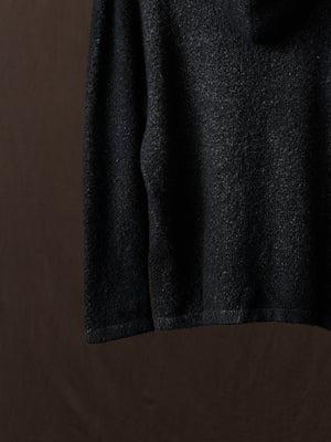 Hand Painted Cotton Hooded Pullover N/Nero