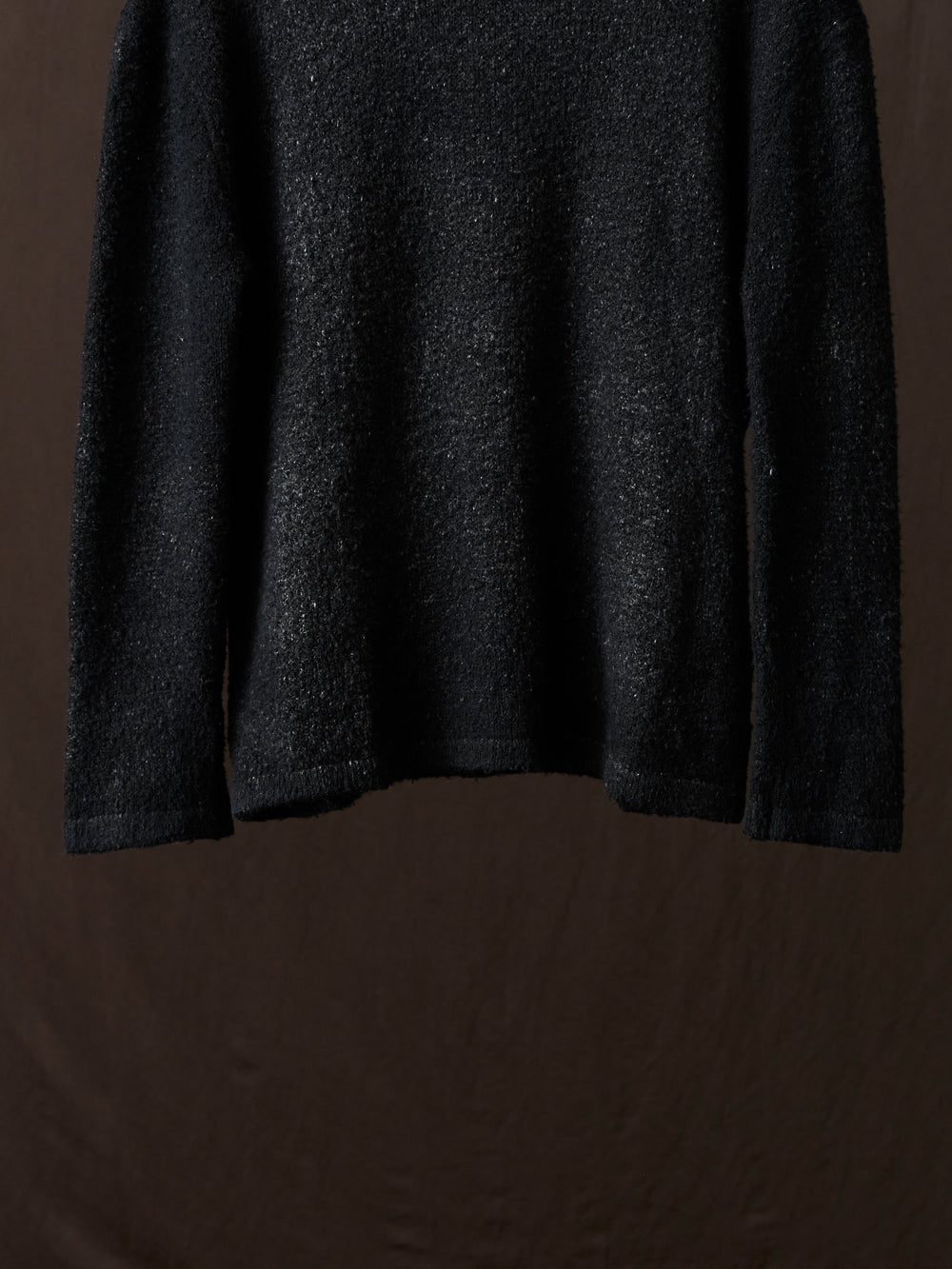 Hand Painted Cotton Hooded Pullover N/Nero