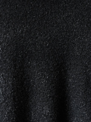 Hand Painted Cotton Hooded Pullover N/Nero
