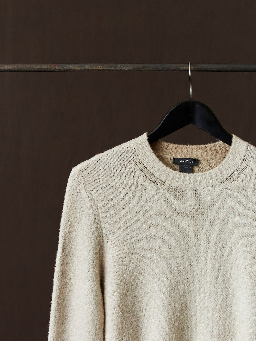 Hand Painted Cotton Pullover Taupe