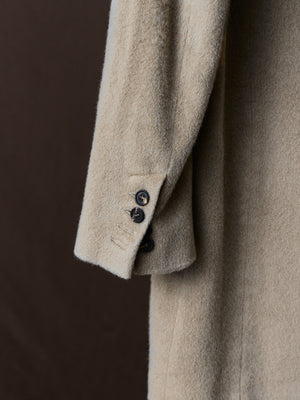 Frosted Effect Felted Rever Coat Taupe