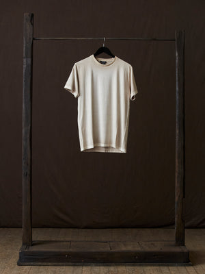 Hand Painted Cotton Jersey Tee Shirt Taupe