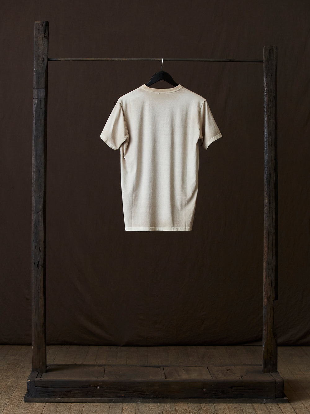 Hand Painted Cotton Jersey Tee Shirt Taupe