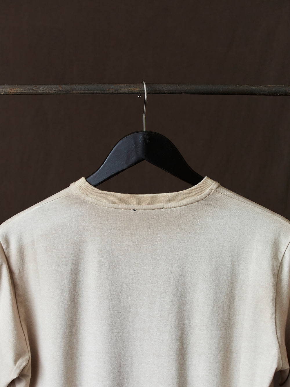 Hand Painted Cotton Jersey Tee Shirt Taupe