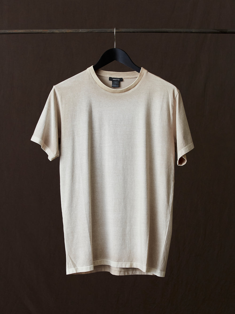 Hand Painted Cotton Jersey Tee Shirt Taupe