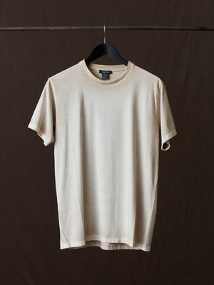 Hand Painted Cotton Jersey Tee Shirt Taupe