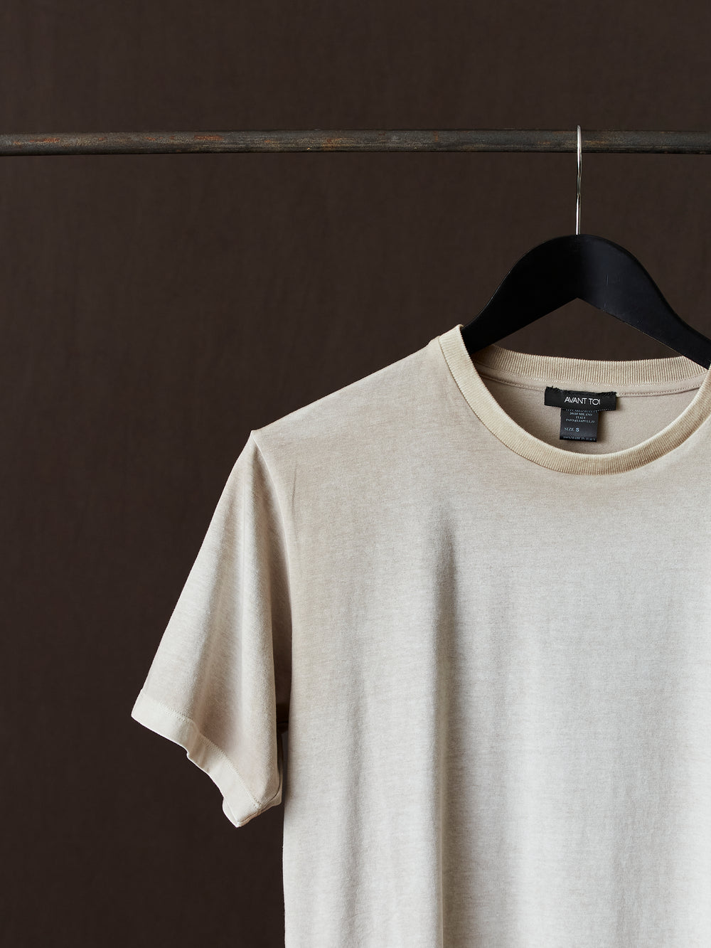 Hand Painted Cotton Jersey Tee Shirt Taupe