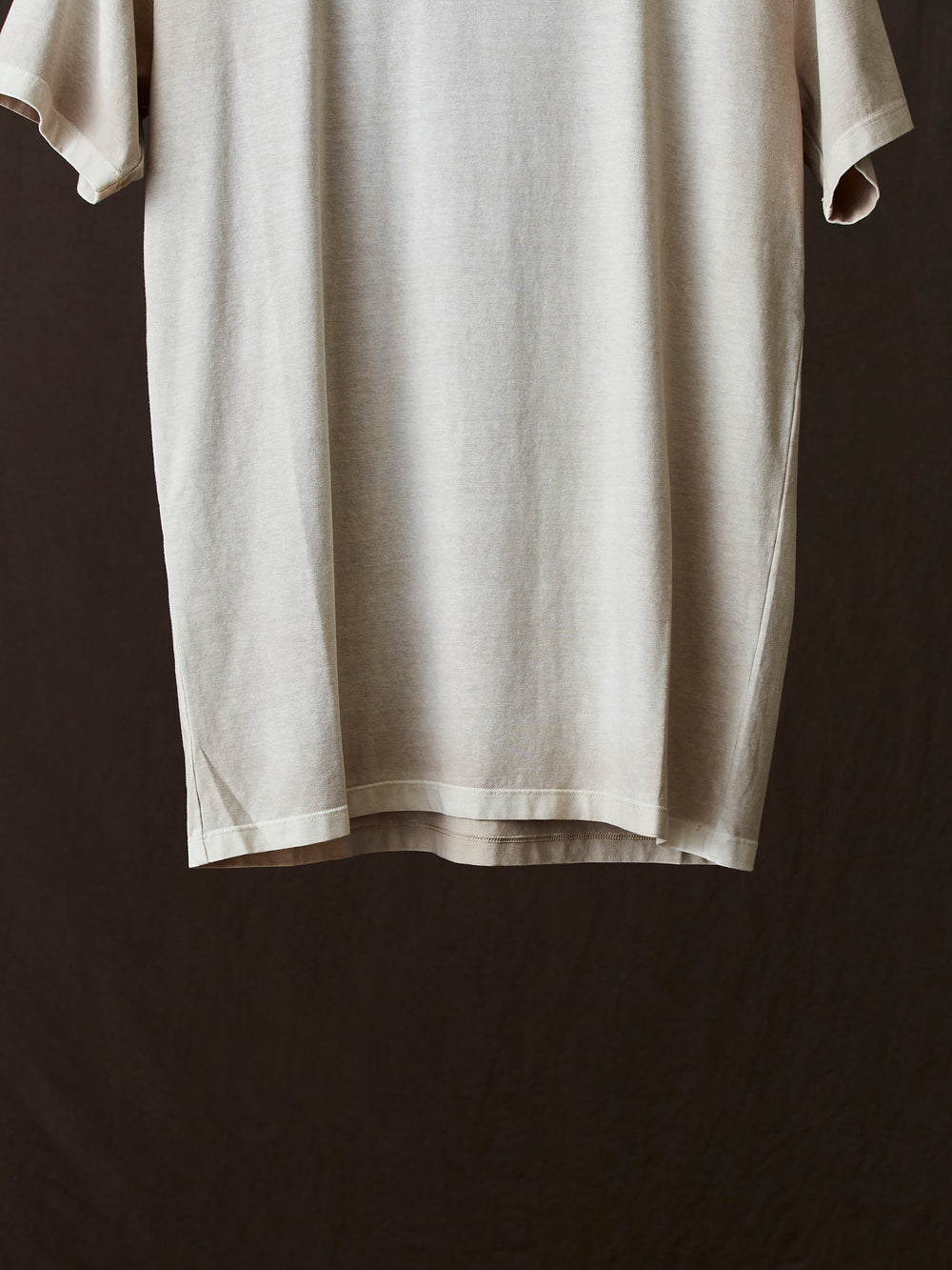 Hand Painted Cotton Jersey Tee Shirt Taupe
