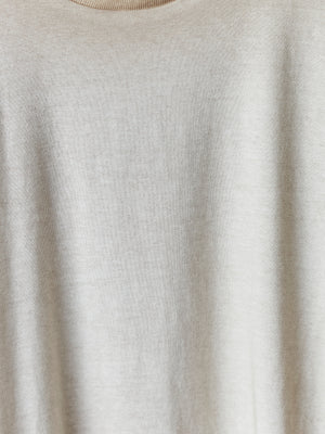 Hand Painted Cotton Jersey Tee Shirt Taupe