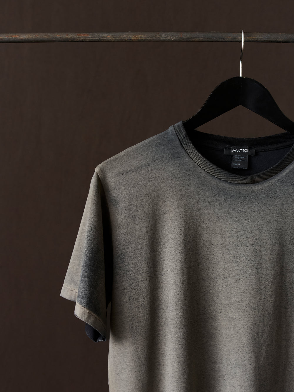 Hand Painted Cotton Jersey Tee Shirt N/Taupe