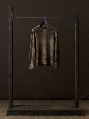 Hand Painted Brushed Cashmere Pullover w/ Raglan Sleeves Yak