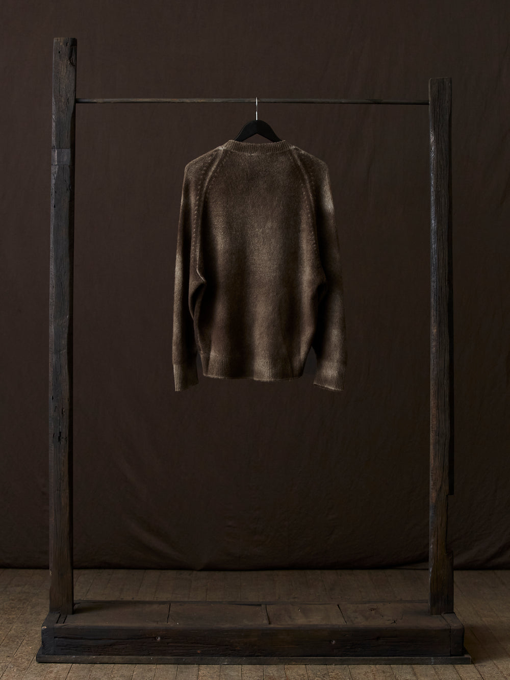 Hand Painted Brushed Cashmere Pullover w/ Raglan Sleeves Yak