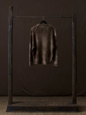 Hand Painted Brushed Cashmere Pullover w/ Raglan Sleeves Yak