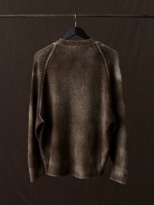 Hand Painted Brushed Cashmere Pullover w/ Raglan Sleeves Yak