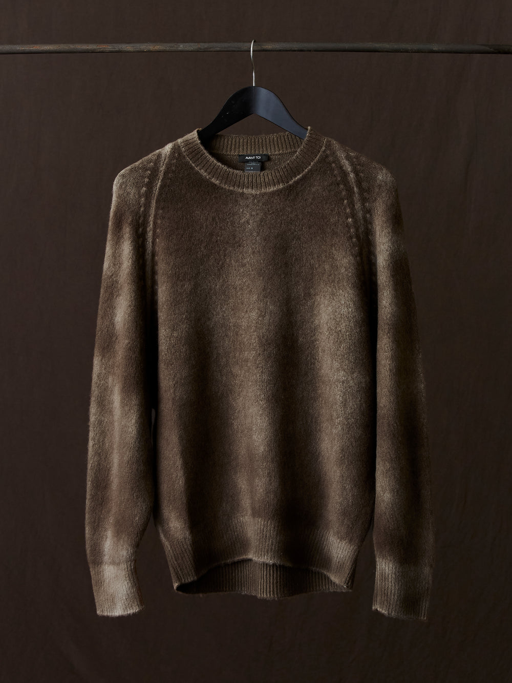 Hand Painted Brushed Cashmere Pullover w/ Raglan Sleeves Yak