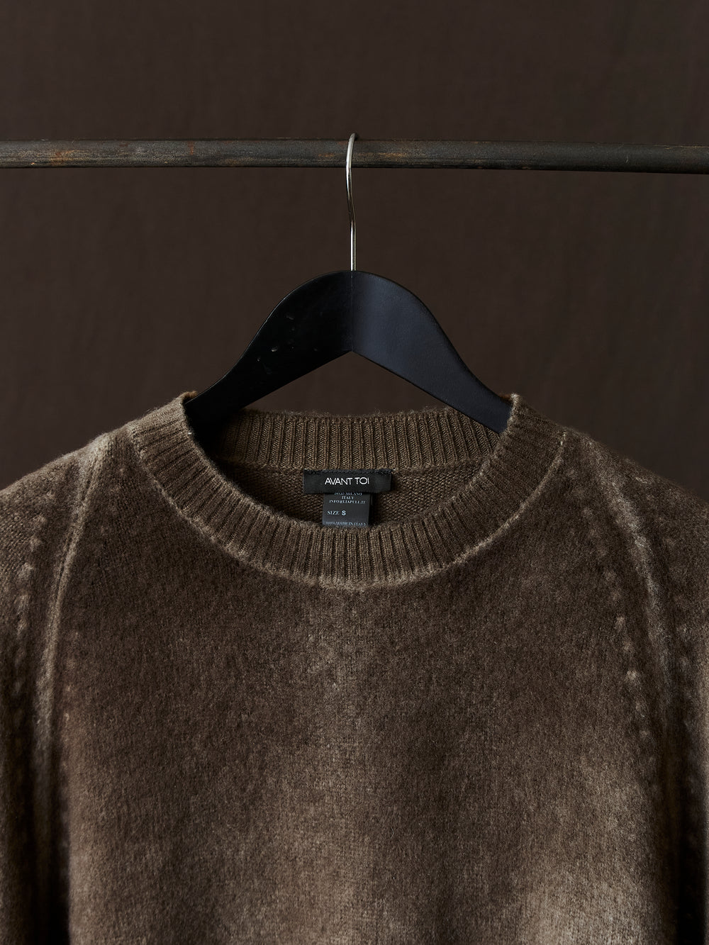 Hand Painted Brushed Cashmere Pullover w/ Raglan Sleeves Yak