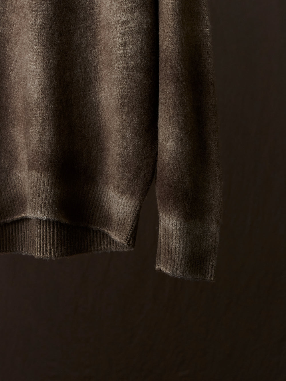Hand Painted Brushed Cashmere Pullover w/ Raglan Sleeves Yak