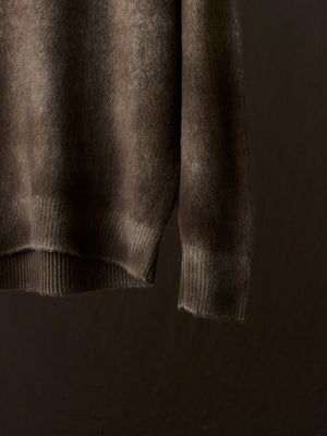 Hand Painted Brushed Cashmere Pullover w/ Raglan Sleeves Yak