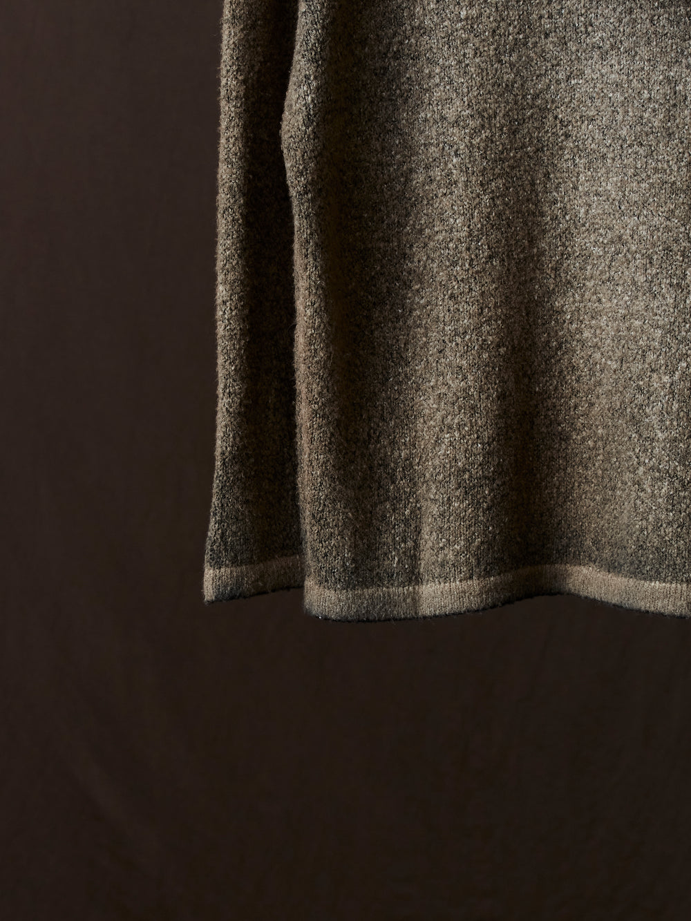 Hand Painted Cotton Hooded Pullover N/Taupe