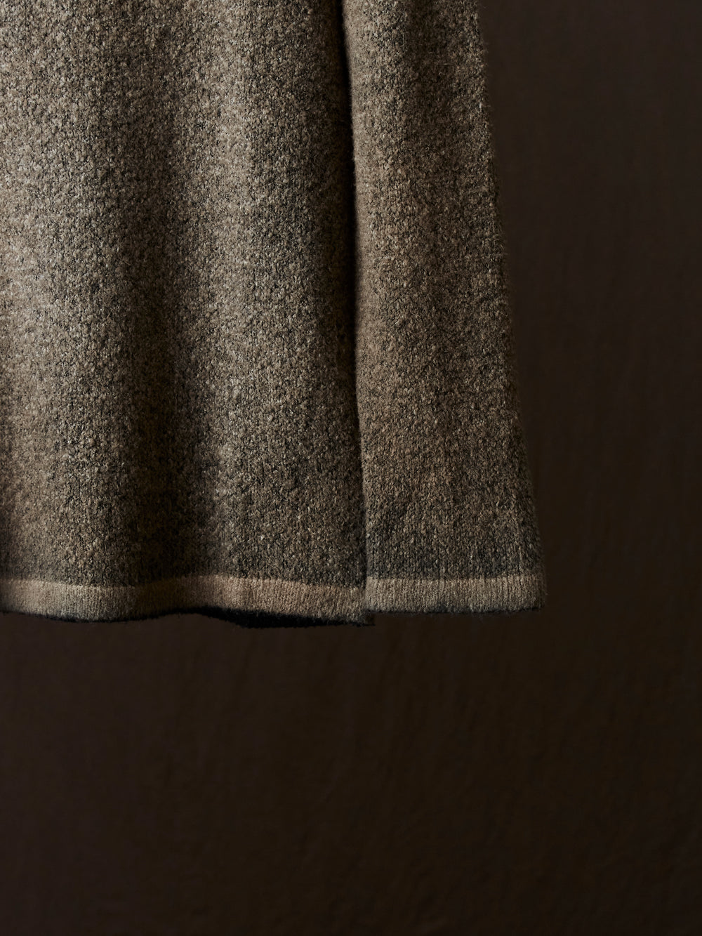 Hand Painted Cotton Hooded Pullover N/Taupe