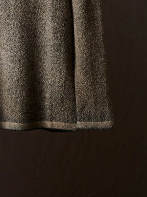 Hand Painted Cotton Hooded Pullover N/Taupe